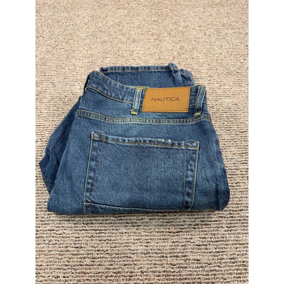 Nautica Men's Athletic Slim Fit Stretch Denim Tapered Leg Jeans 38x31 - Picture 1 of 10